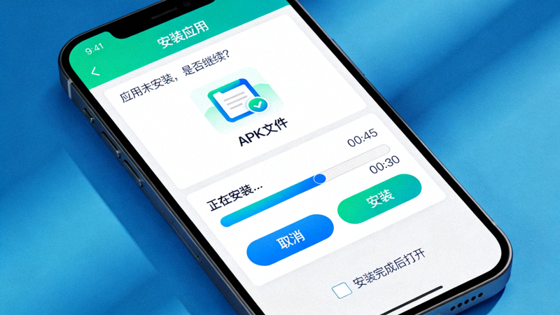 安卓系统安装APK文件时的确认与进度界面截图