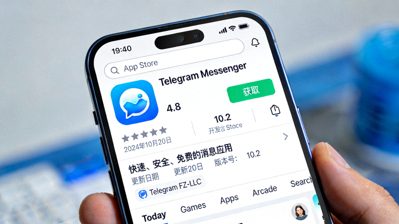 iPhone的App Store中显示Telegram Messenger官方应用详情页的截图